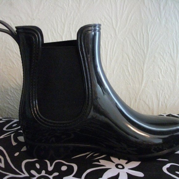 Nicole Miller Suzy Rain Boots Size 6 Black - Picture 5 of 8